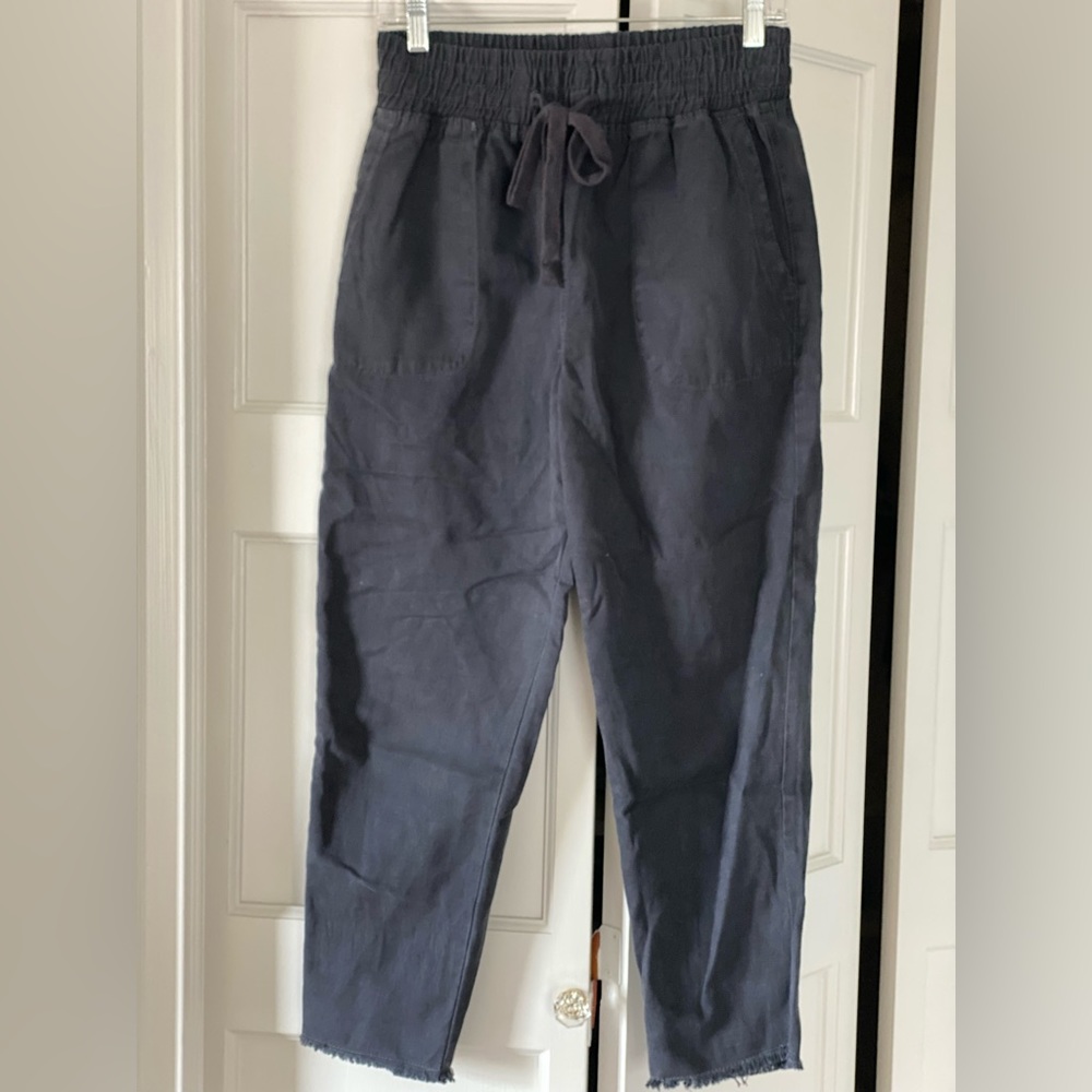 Zara high-waisted ankle length draw string trousers